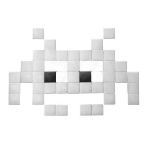 Invader #01 — Gris perle
