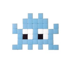 Mosaïque décorative en verre invader #02 bleu
