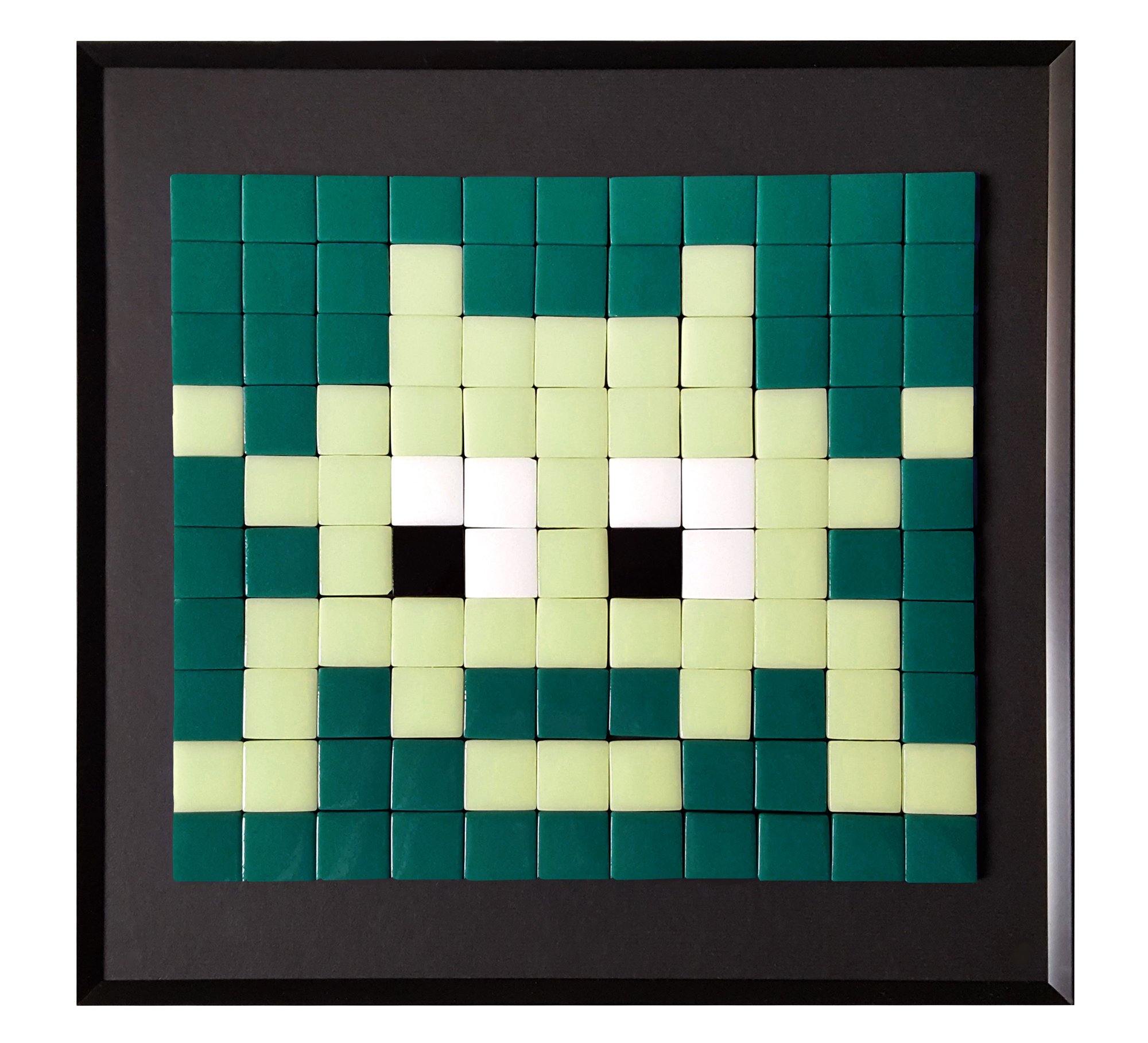 Mosaïque décorative en verre invader #04 vert clair