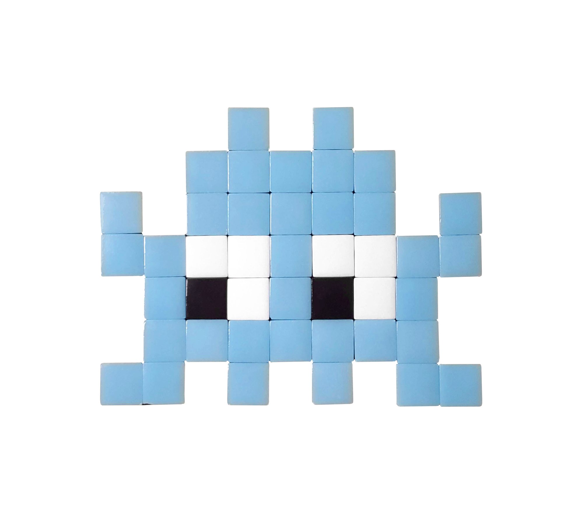 Mosaïque décorative en verre invader #02 bleu